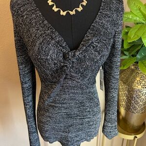 No Boundaries Black and Gray Sweater Cardigan